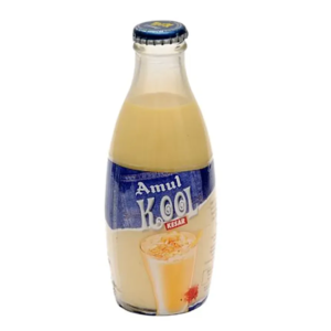 Amul Kool Milk - Kesar, 200 ml Glass Bottle
