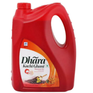 Dhara Kachi Ghani Mustard Oil 5 ltr