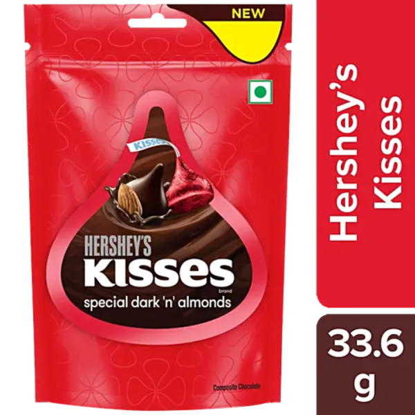 Hershey's Kisses Special Dark 'N' Almonds Chocolate, 33.6 g