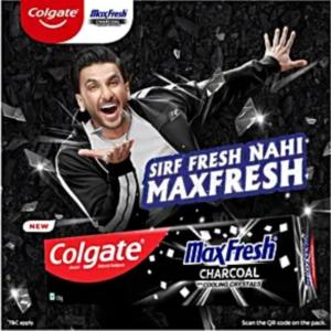 Colgate MaxFresh Charcoal Toothpaste - With Cooling Crystals, Fights Cavities, 130 g