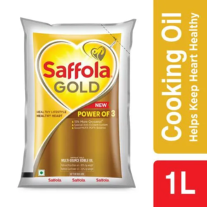 Saffola Gold Refined Cooking oil 1 L Pouch