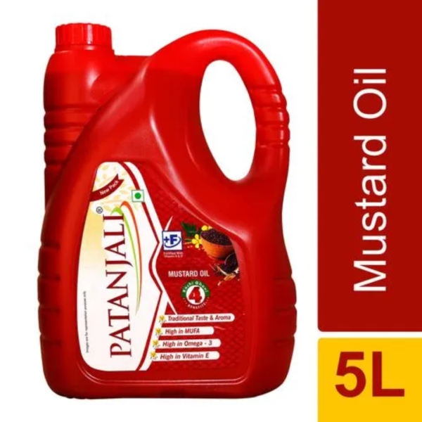 Patanjali Fortified Mustard Oil, 5 L