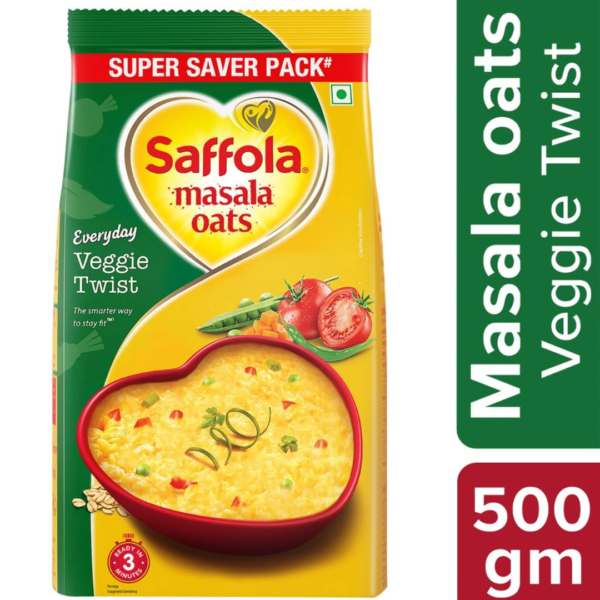 SAFFOLA OATS MASALA VEGGIE TWIST 500GM